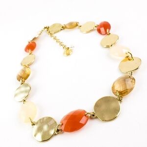Y2K Dana Buchman Necklace Orange Blush Gold